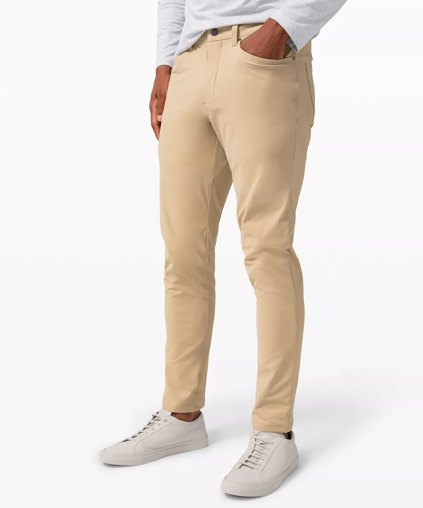 Khaki Chinos for Shorter Men